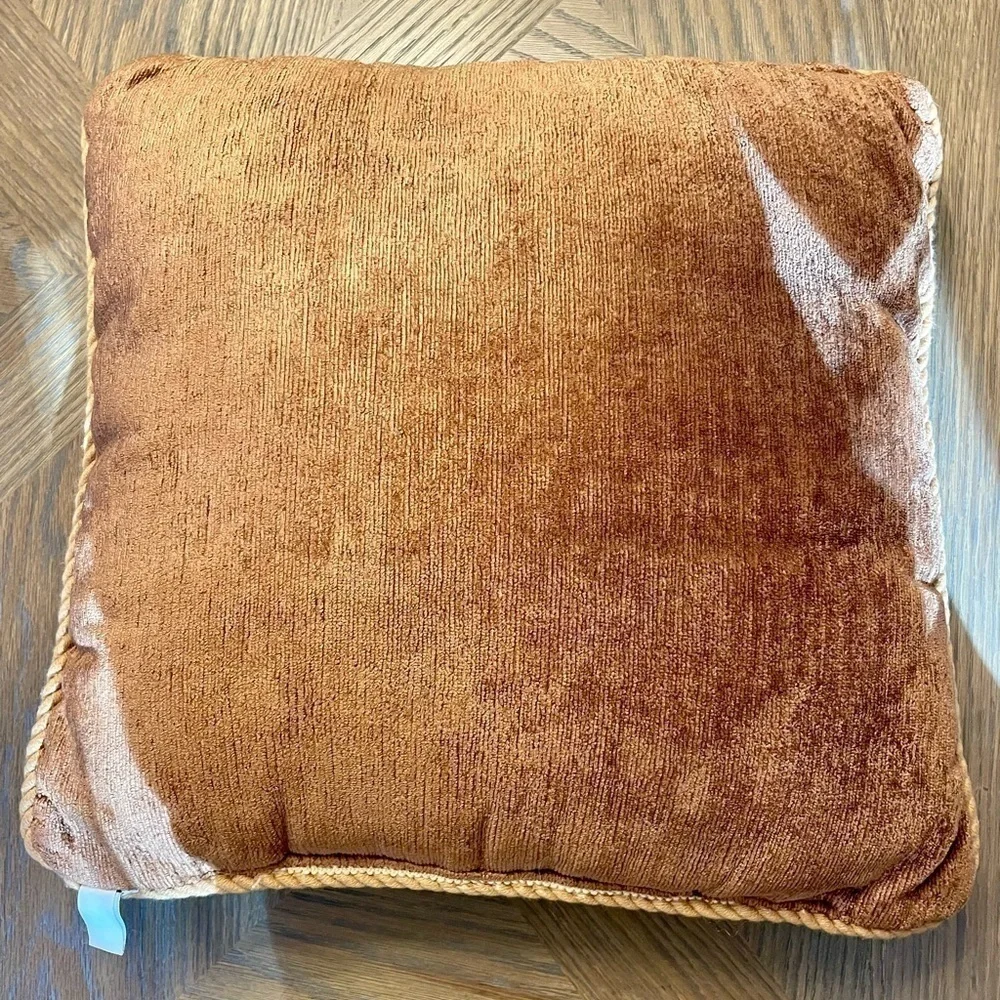 Newport Zebra and Giraffe Square Decorative Pillow Brown and Gold